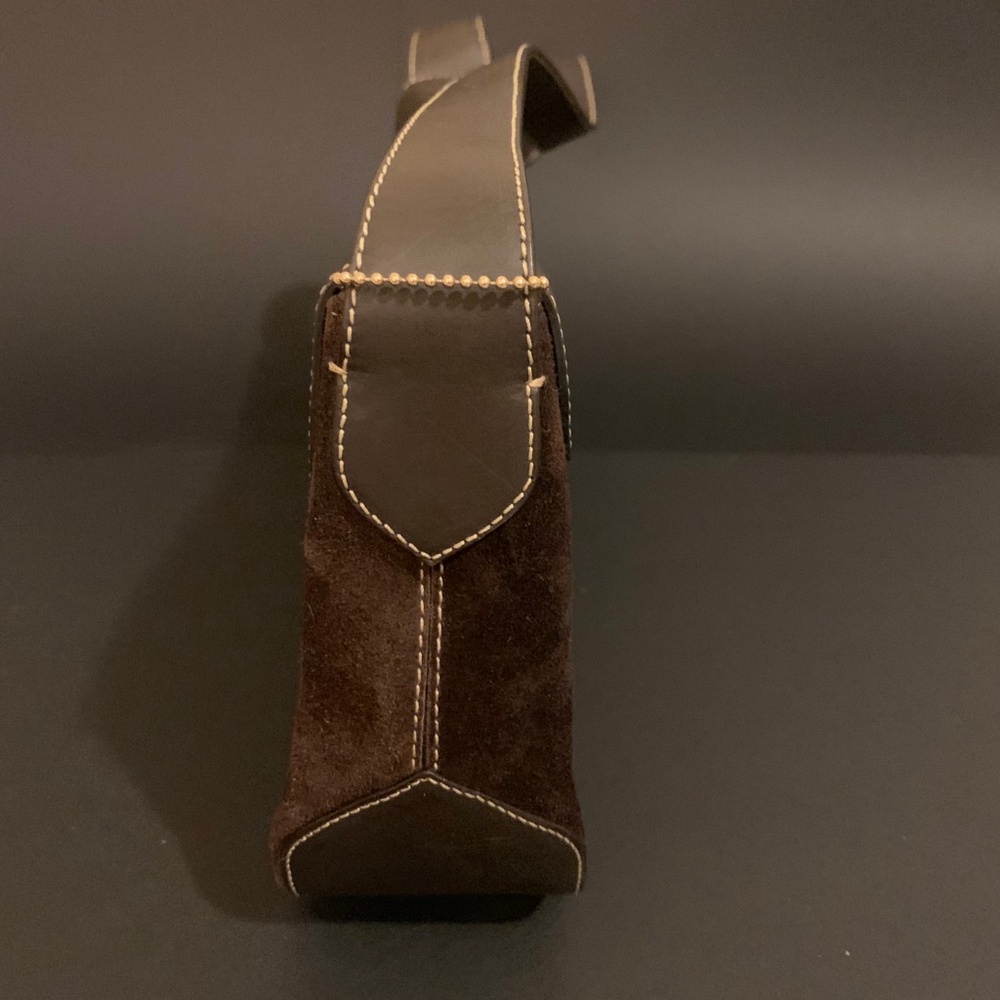Paolo Bianchi Satchel brown suede & leather - Picture 6 of 8